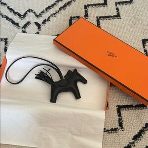 Authentic NEW Hermes Rodeo PM charm noir/black